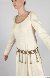 Upper Body Woman White Historical Dress Costume photo references